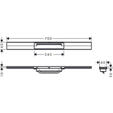 Hansgrohe Raindrain Flex 70 cm Bronz Duş Kanalı 56043140