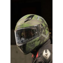 Ls2 Rapıd 2 Thunder Bırds Mat Yeşil-Siyah-Gri Kask
