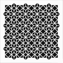 Stencil Sarayi Boyama Şablon Zemin Deseni - 8094