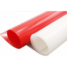 Demiriz Silikon Levha Kırmızı 4 mm (En:1 mt Boy: 0,25 Mt)