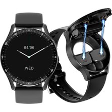 Alfa Plus Alfaplus Bluetooth Kulaklıklı 2si 1 Arada Gps/nfc/siri Destekli Deri Kordonlu Watch Buds Akıllı Saat