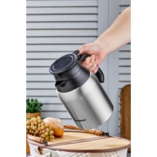 Cooker Çift Kat Paslanmaz Çelik 1.5 Lt Termos ( Çay Kahve Piknik Kamp Outdoor Ofis Otel Mama Kafe Okul )