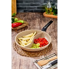 Cooker Lüks Özel Seri  32 cm Döküm Granit 2 Bölmeli Tava