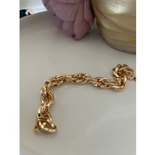 Chance's Jewelry Küba Unisex Kalın Kelepçe Detaylı Bileklik