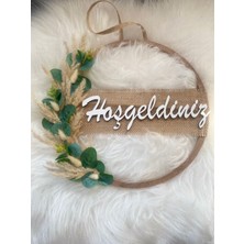 Hobi 55 Kapı Süsü Ahşap Hoşgeldiniz Kasnak