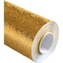Vekorr Yapışkanlı Gold Mutfak Tezgah Duvar Isıya Dayanaklı 40CM x 1 Metre Folyo