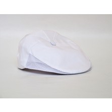 Salar Ticaret Bay Yazlık Kasket Köylü Kasketi Yöresel Şapka Beyaz 57 cm