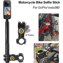 Pinlock Insta 360 Stick Çubuğu Motosiklet Gidon Aparatlı