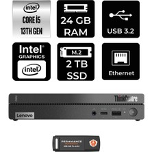 Lenovo Thinkcentre 50Q Gen 4 Intel Core I5 13420H 24GB 2tb SSD Fdos 12LN0048TR Mini Pc & Per4 USB Bellek 12LN0048TRP324