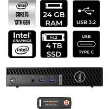 Dell Optiplex 7010MFF Intel Core I5 13500T 24GB 4tb SSD Fdos N002O7010MFF Mini Pc & Per4 USB Bellek N002O7010MFFP325