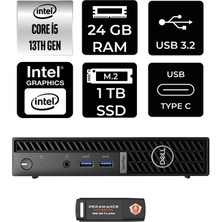 Dell Optiplex 7010MFF Intel Core I5 13500T 24GB 1tb SSD Fdos N013O7010MFF Mini Pc & Per4 USB Bellek N013O7010MFFP323