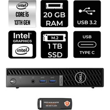 Dell Optiplex 7010MFF Intel Core I5 13500T 20GB 1tb SSD Fdos N013O7010MFF Mini Pc & Per4 USB Bellek N013O7010MFFP318