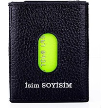 Anı Yüzük Twelve Hakiki Deri Patlı Kartlık Cüzdan Siyah-Taba