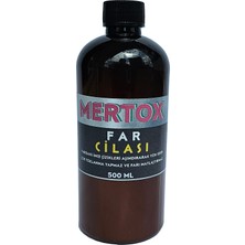 Mertox Oto Araba Araç Far Temizleme Parlatma ve Cila Seti - Solüsyon + Far Parlatıcı Cila