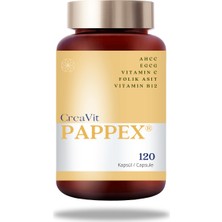 Creavit Pappex® Ahcc, Egcg, Vitamin B12 ve Vitamin C, 120 Vegan Kapsül