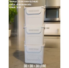 Motek Mt-35 Mybox 30 Litre Çok Amaçlı  Organizer Saklama Kutusu (3 Adet)