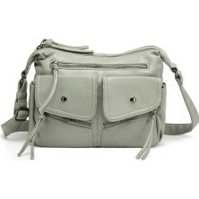 Barcelona Yıkama Deri Postacı Askılı Soft Kadın Çantası 21-K Barcelona 1869