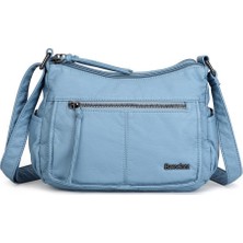 Barcelona Yıkama Deri Postacı Askılı Soft Kadın Çantası 21-K Barcelona 1874