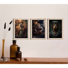 Decotorium Çerçeveli Tablo Anımal Kıngdom-Dog Serisi Mdf Tablo DOG/304