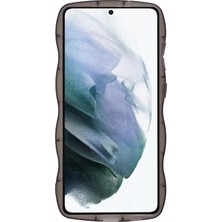 Seashell Digital Samsung Galaxy S21+5G Tpu Kılıf Dalgalı Kenar Epoksi Darbeye Dayanıklı Telefon Kapağı-Şeffaf Siyah (Yurt Dışından)