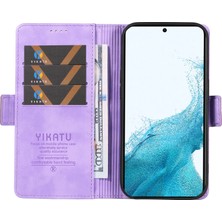 Seashell Digital Samsung Galaxy S21+5G Cüzdan Kılıf Pu Deri Standlı Flip Telefon Kapağı-Mor (Yurt Dışından)