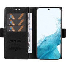 Seashell Digital Samsung Galaxy S21+5G Cüzdan Kılıf Pu Deri Standlı Flip Telefon Kapağı-Siyah (Yurt Dışından)