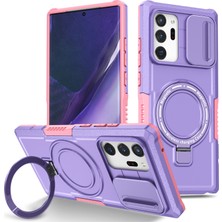 Seashell Digital Samsung Galaxy NOTE20 ULTRA/NOTE20 Ultra 5g Kılıf Anti-Damla Pc + Tpu Telefon Kabuğu Magsafe-Pembe/mor ile Uyumlu (Yurt Dışından)