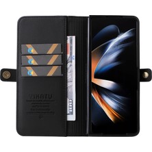 Seashell Digital Samsung Galaxy Z Fold6 5g Kılıf Pu Deri Güçlü Manyetik Flip Hone Kapak-Siyah (Yurt Dışından)