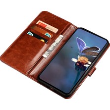 Seashell Digital Samsung Galaxy M55 5g Kılıf Crazy Horse Doku Pu Deri Telefon Kapak Kart Tutucu Stand-Koyu Mavi (Yurt Dışından)