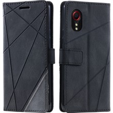 Seashell Digital Samsung Galaxy Xcover7 Kılıf Pu Deri Telefon Koruyucu Kapak Skin-Touch Cüzdan-Siyah (Yurt Dışından)