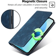 Seashell Digital Samsung Galaxy M55 5g Deri Kılıf Rfıd Engelleme Cüzdan Telefon Kapağı-Mavi (Yurt Dışından)