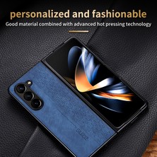 Seashell Digital Samsung Galaxy Z Fold6 5g Kılıf Pu Deri + Sert Pc Kaymaz Kavrama Telefon Kapağı-Siyah (Yurt Dışından)