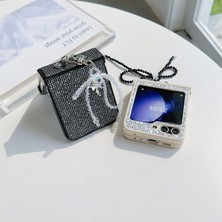 Seashell Digital Samsung Galaxy Z Flip5 5g Kılıf Payetler Dekor Pc Telefon Kapağı Boncuklu Ilmek Kolye-Gümüş Için (Yurt Dışından)