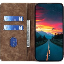 Seashell Digital Samsung Galaxy M15 5g Folio Flip Case Rfıd Engelleme Kart Tutucu Telefon Kapağı-Kahverengi (Yurt Dışından)