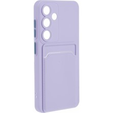 Seashell Digital Samsung Galaxy A55 5g Kılıf Kart Yuvası Çizilmez Yumuşak Tpu Telefon Arka Kapak-Mor (Yurt Dışından)