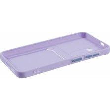 Seashell Digital Samsung Galaxy A55 5g Kılıf Kart Yuvası Çizilmez Yumuşak Tpu Telefon Arka Kapak-Mor (Yurt Dışından)
