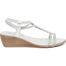 Bags Shoes Guja 25Y145-1 Kadın Taşlı Dolgu Taban Sandalet