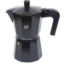 Tekno Trust Çelik Moka Pot Siyah 6 Cup 300 ml Siyah 0-99 ml