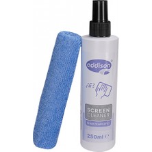 Addıson 300871, Ekran Temizleyici Sprey 250ML. Microfiber Bez ile Birlikte