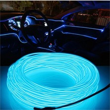 Sezgin 2 Metre Ice Blue Araç İçi Torpido Ledi Renkli Ip Neon Ip LED Şerit LED Neon İp LED