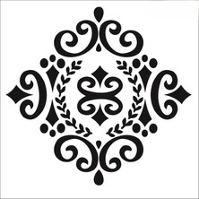 Stencil Sarayi Boyama Şablon Damask Çini Mandala - 1146