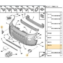 Psa Sis Çerçeve Sol Bipper (TRL7452TK-7452.TK)