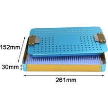 Barışhan Medikal Cerrahi Sterilizasyon Konteyner 16.2x9.2 cm Tekli Silikon Matlı Dezenfeksiyon Mikrocerrahi Alet Konteyner
