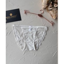 Intive Lingerie Lucia Japon Style Arkası Tül Saten Kurdele Detaylı Cheeky KÜLOT/SLIP-2858