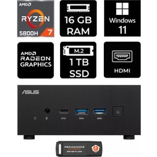 ASUS Expertcenter PN52 Amd Ryzen 7 5800H 16GB 1tb SSD W11P Mini Pc & Per4 USB Bellek PN52P2413