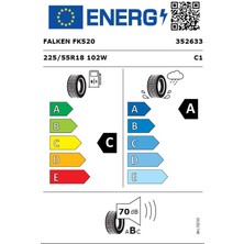 Falken 225/55 R18 102W Xl Azenıs Fk520 Oto Yaz Lastiği ( Üretim Yılı: 2024 )