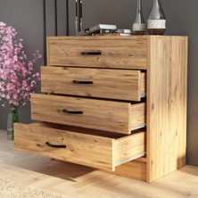 Eco Room Amor 4 Çekmeceli Şifonyer - Atlantik Çam - 86 cm