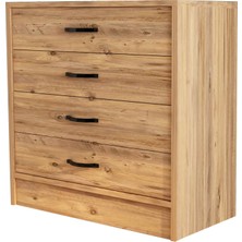 Eco Room Amor 4 Çekmeceli Şifonyer - Atlantik Çam - 86 cm