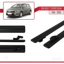 RE&AR Tuning Volkswagen Golf 7 Sportsvan 2014-2020 Arası ile Uyumlu Basıc Model Universal Ara Atkı Tavan Barı Siyah 2 Adet