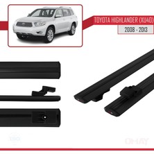 RE&AR Tuning Toyota Highlander (XU40) 2008-2013 Arası ile Uyumlu Basıc Model Universal Ara Atkı Tavan Barı Siyah 2 Adet